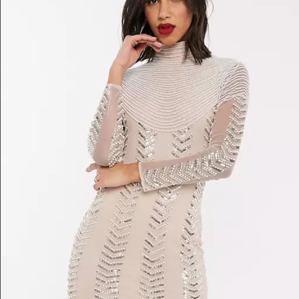 ASOS design pearl embellish dress
